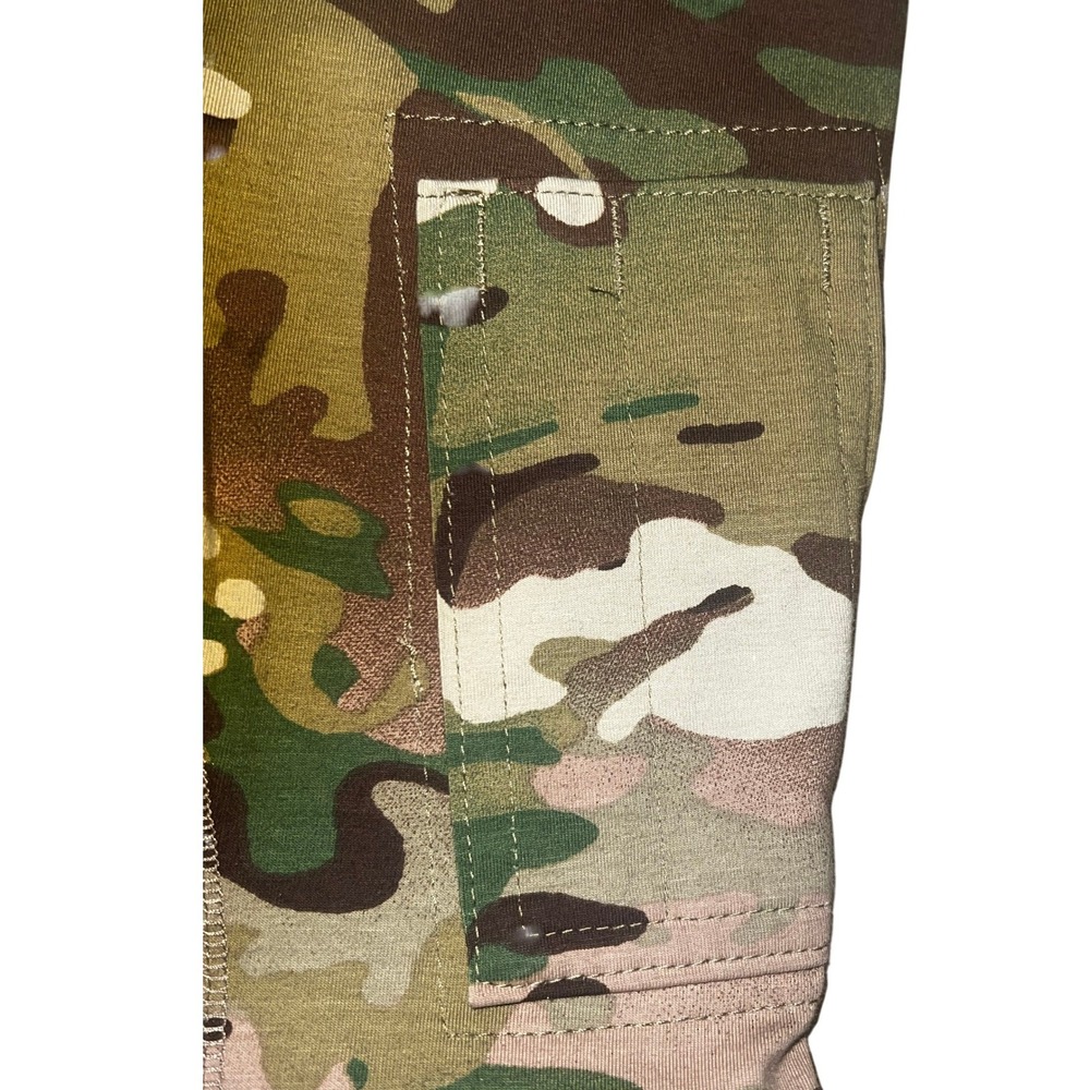 Mens Large Army Combat Shirt Long Sleeve Multicam Mesh Shirt Flame Resistant - Picture 6 of 10